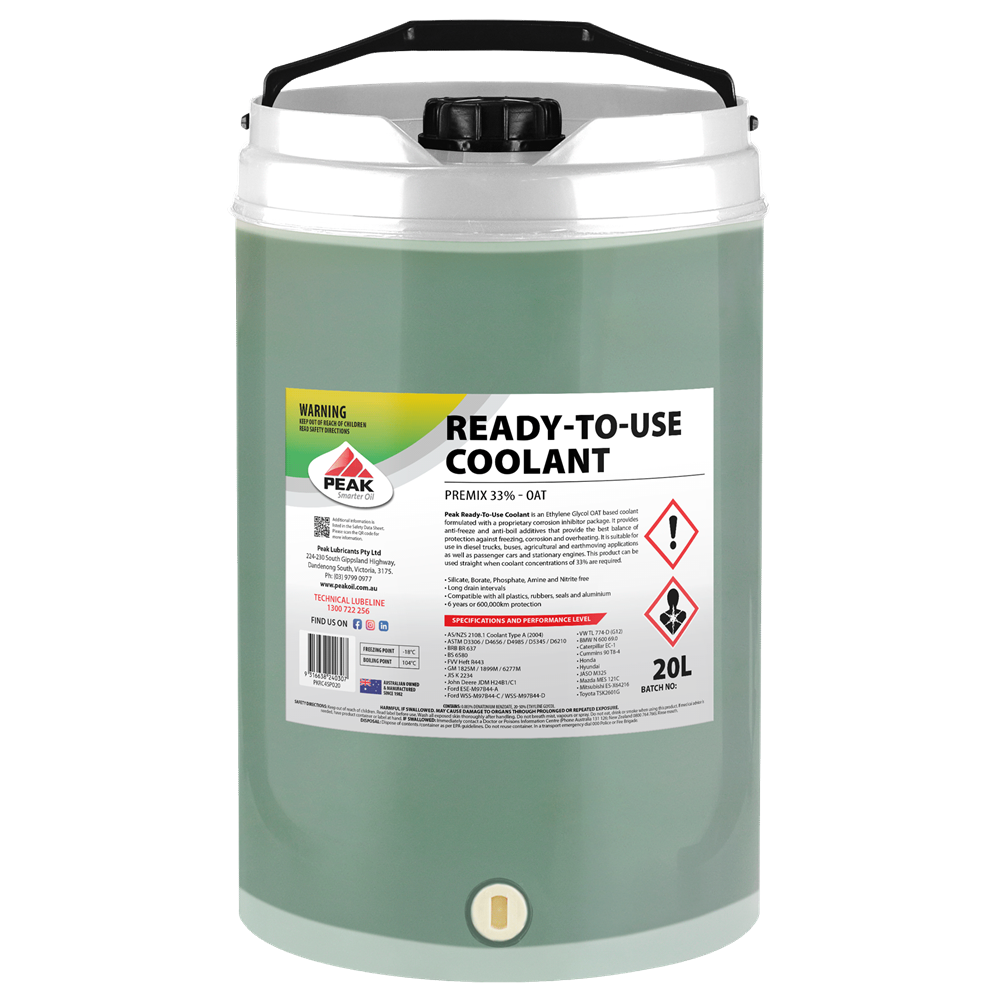 PEAK READY-TO-USE COOLANT PREMIX 33% - OAT